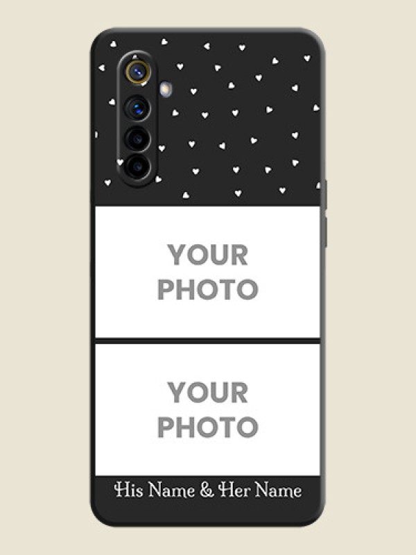 Custom Miniature Love Symbols with Name on Space Black Custom Soft Matte Back Cover - Realme 6 - alternate view