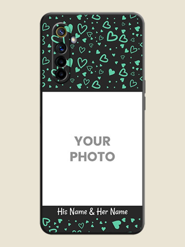 Custom Sea Green Indefinite Love Pattern - Photo on Space Black Soft Matte Mobile Cover - Realme 6 - alternate view