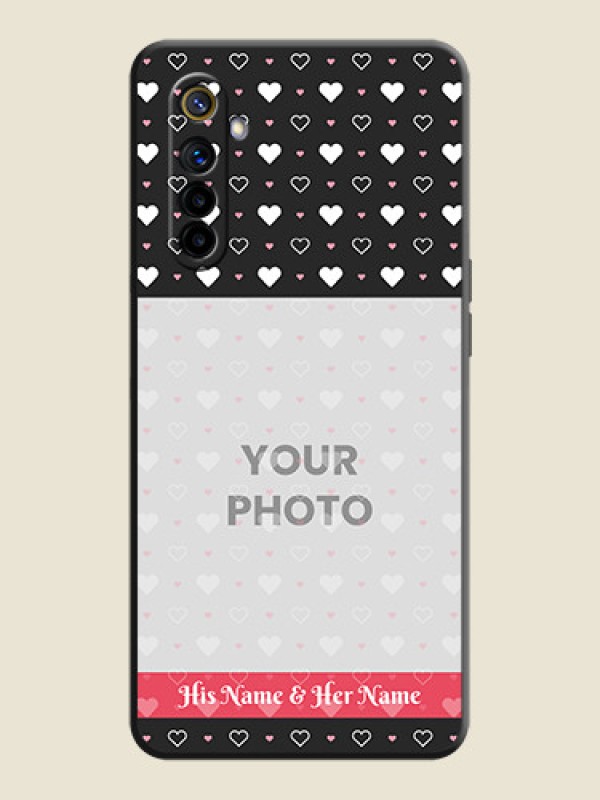 Custom White Color Love Symbols with Text Design - Photo on Space Black Soft Matte Phone Cover - Realme 6 - alternate view
