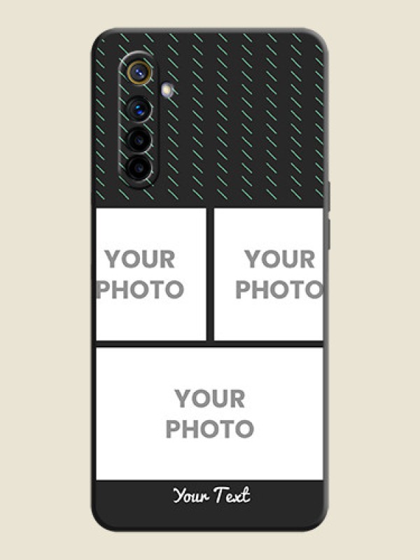 Custom Cross Dotted Pattern with 2 Image Holder  on Personalised Space Black Soft Matte Cases - Realme 6 - alternate view