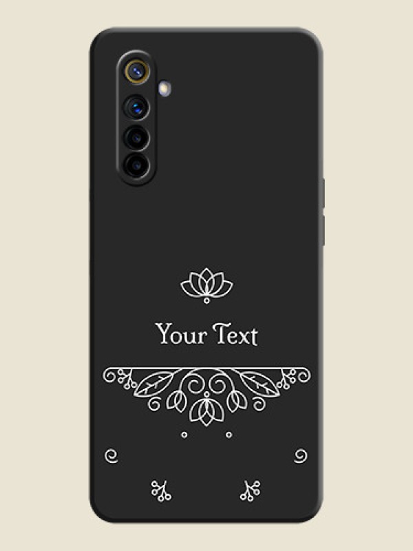 Custom Lotus Garden Custom Text On Space Black Personalized Soft Matte Phone Covers -Realme 6 - alternate view