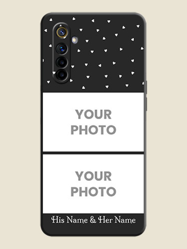Custom Miniature Love Symbols with Name on Space Black Custom Soft Matte Back Cover - Realme 6i - alternate view