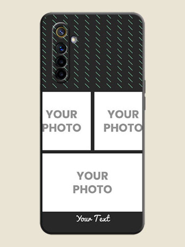 Custom Cross Dotted Pattern with 2 Image Holder  on Personalised Space Black Soft Matte Cases - Realme 6i - alternate view