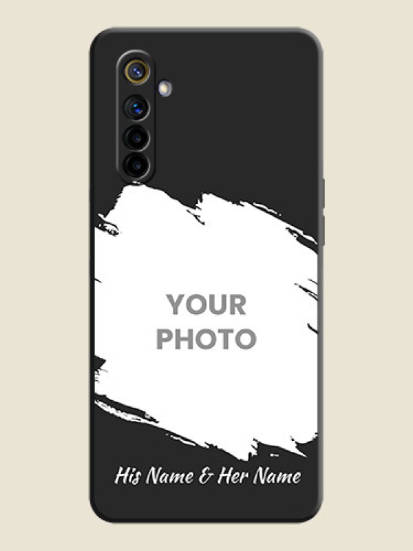 Custom Grunge Brush Strokes - Photo on Space Black Soft Matte Back Cover - Realme 6i - alternate view