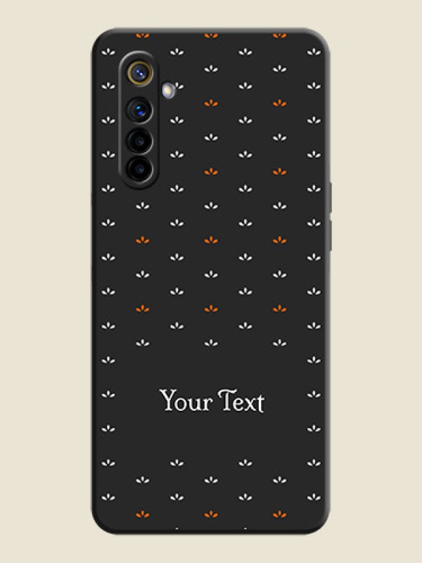 Custom Simple Pattern With Custom Text On Space Black Personalized Soft Matte Phone Covers -Realme 6I - alternate view