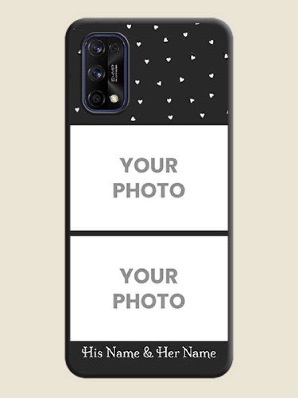 Custom Miniature Love Symbols with Name on Space Black Custom Soft Matte Back Cover - Realme 7 Pro - alternate view