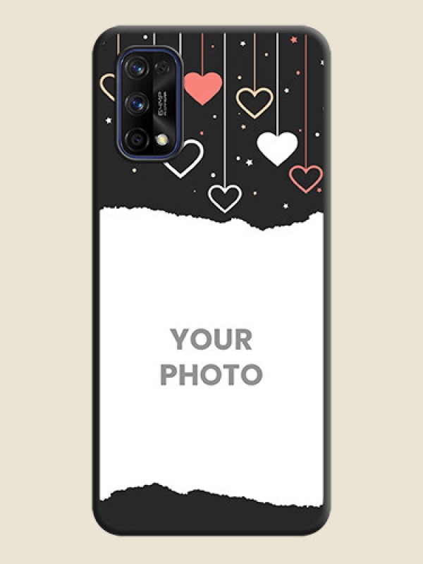 Custom Love Hangings with Splash Wave Picture on Space Black Custom Soft Matte Phone Back Cover - Realme 7 Pro - alternate view