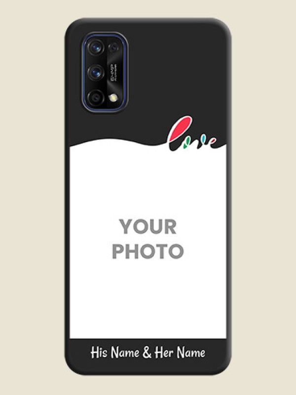 Custom Fall in Love Pattern with Picture on Photo on Space Black Soft Matte Mobile Case - Realme 7 Pro - alternate view