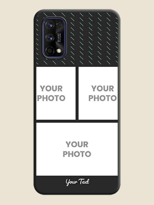 Custom Cross Dotted Pattern with 2 Image Holder  on Personalised Space Black Soft Matte Cases - Realme 7 Pro - alternate view