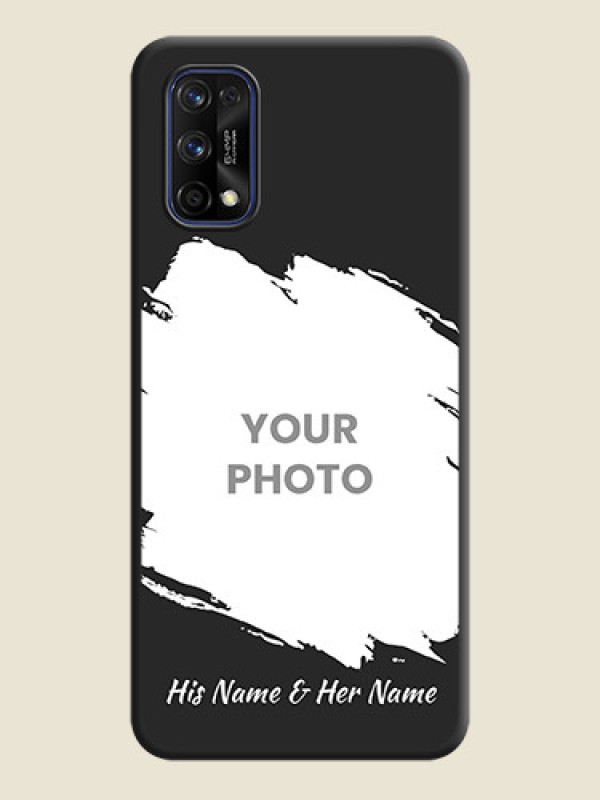 Custom Grunge Brush Strokes on Photo on Space Black Soft Matte Back Cover - Realme 7 Pro - alternate view