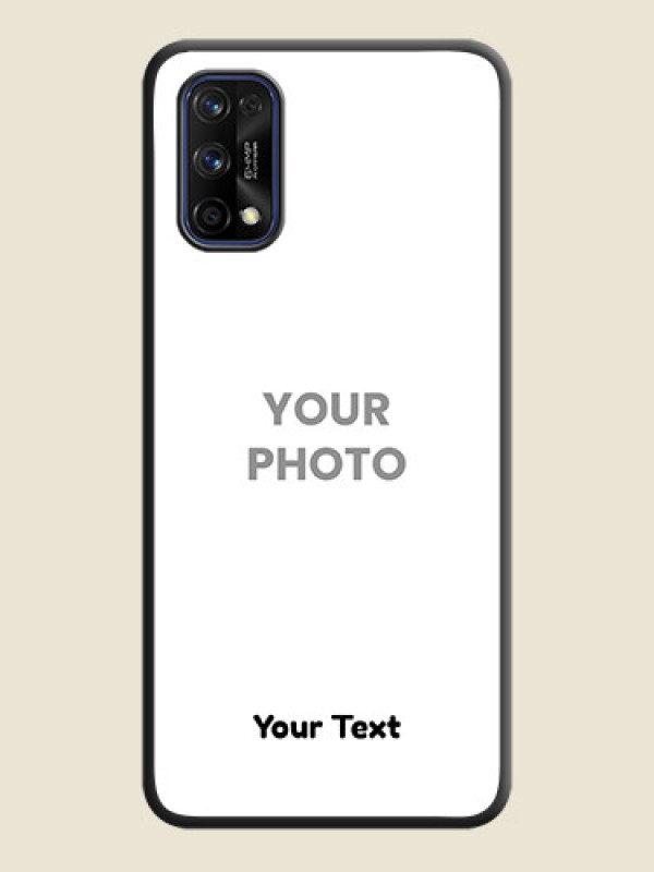 Custom Full Single Pic Upload With Text On Space Black Personalized Soft Matte Phone Covers -Realme 7 Pro - alternate view