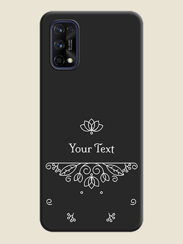 Custom Lotus Garden Custom Text On Space Black Personalized Soft Matte Phone Covers -Realme 7 Pro - alternate view