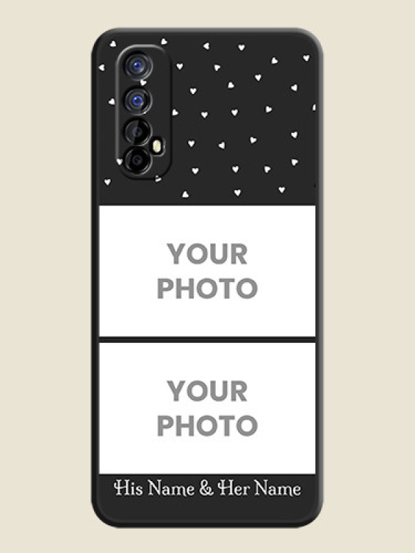 Custom Miniature Love Symbols with Name on Space Black Custom Soft Matte Back Cover - Realme 7 - alternate view