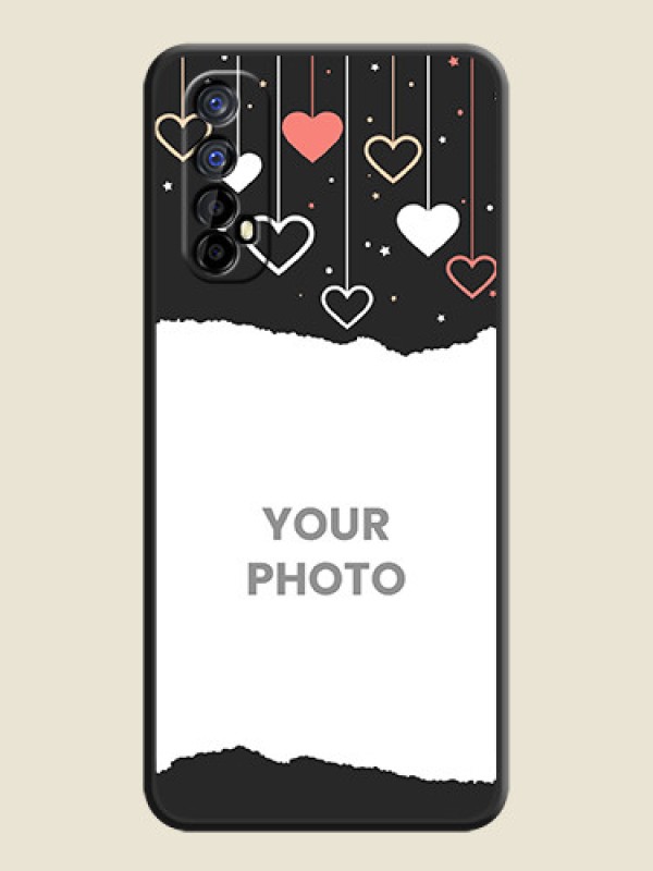 Custom Love Hangings with Splash Wave Picture on Space Black Custom Soft Matte Phone Back Cover - Realme 7 - alternate view