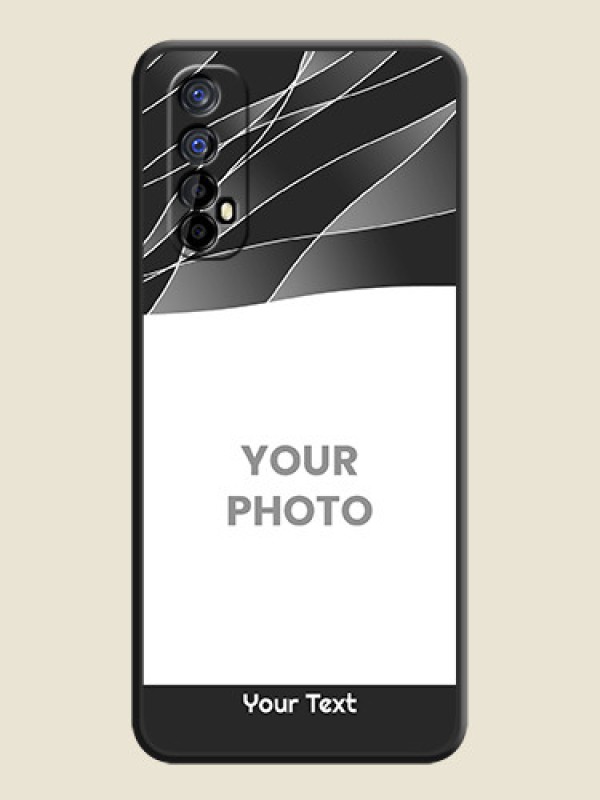 Custom Mixed Wave Lines on Photo on Space Black Soft Matte Mobile Cover - Realme 7 - alternate view