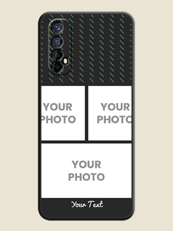 Custom Cross Dotted Pattern with 2 Image Holder  on Personalised Space Black Soft Matte Cases - Realme 7 - alternate view