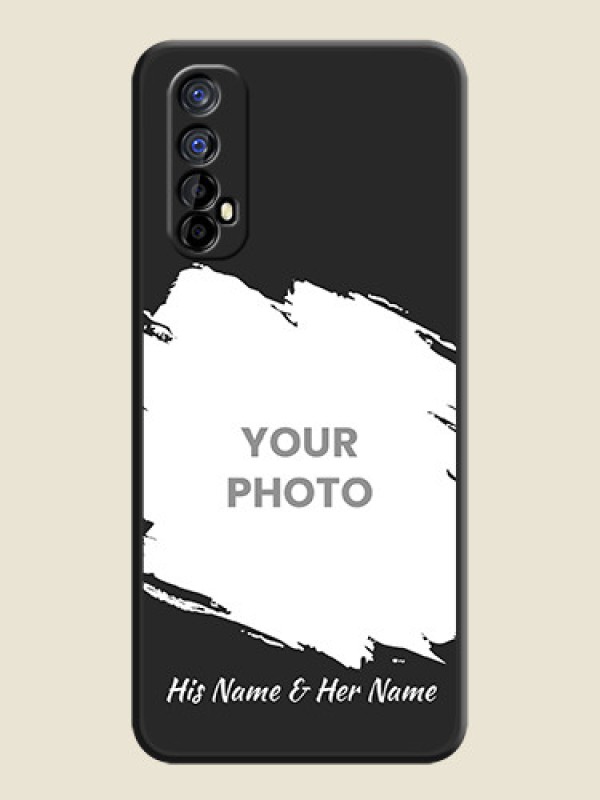 Custom Grunge Brush Strokes on Photo on Space Black Soft Matte Back Cover - Realme 7 - alternate view