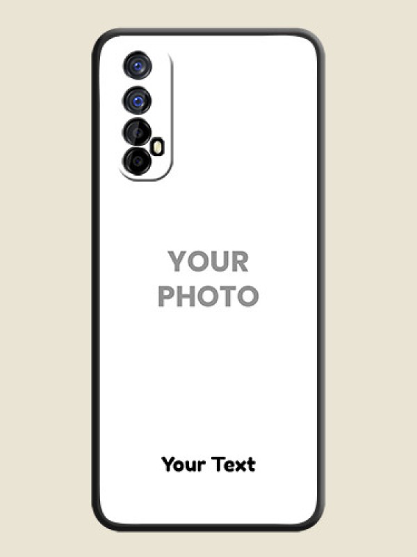 Custom Full Single Pic Upload With Text On Space Black Personalized Soft Matte Phone Covers -Realme 7 - alternate view