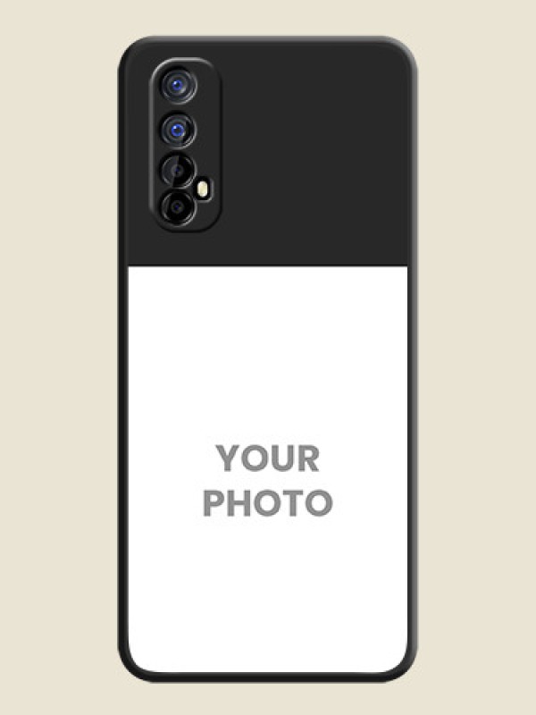 Custom Image Upload With Space Black Color On Custom Soft Matte Mobile Back Cover - Realme 7 - alternate view