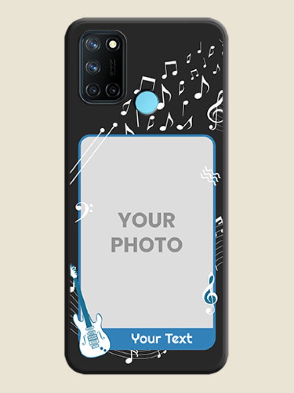 Custom Musical Theme Design with Text on Photo on Space Black Soft Matte Mobile Case - Realme 7i - alternate view