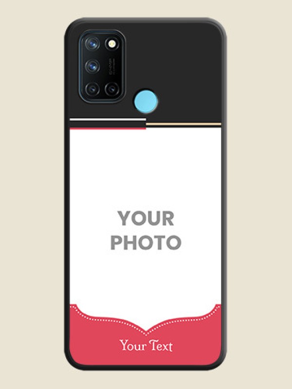 Custom Classic Plain Design with Name on Photo on Space Black Soft Matte Phone Cover - Realme 7i - alternate view