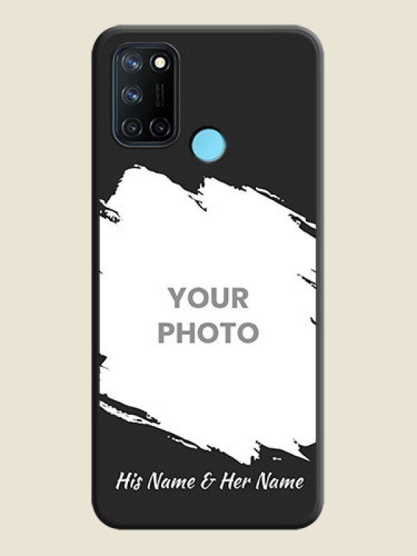 Custom Grunge Brush Strokes on Photo on Space Black Soft Matte Back Cover - Realme 7i - alternate view