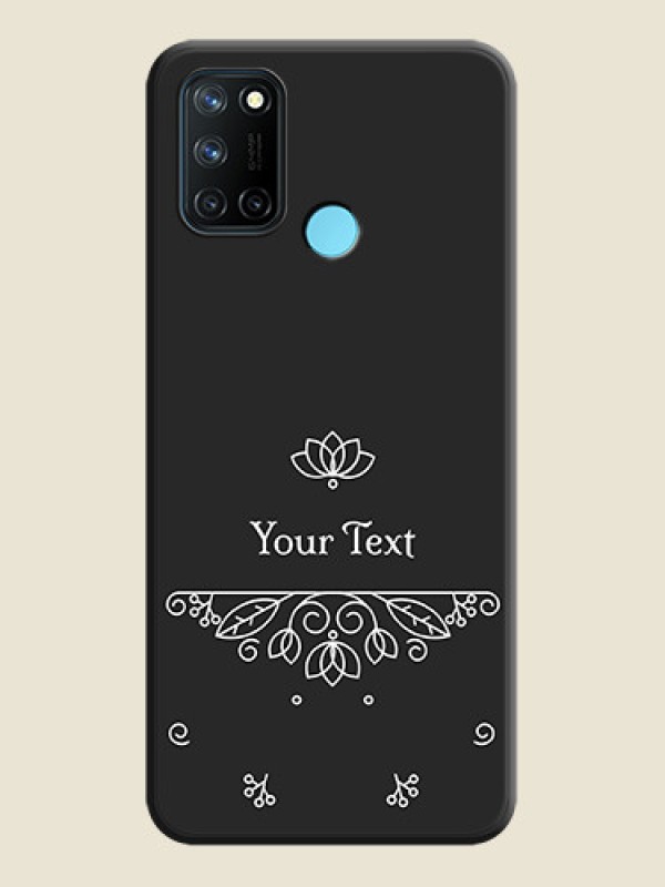 Custom Lotus Garden Custom Text On Space Black Personalized Soft Matte Phone Covers -Realme 7I - alternate view
