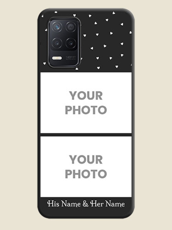 Custom Miniature Love Symbols with Name on Space Black Custom Soft Matte Back Cover - Realme 8 5G - alternate view