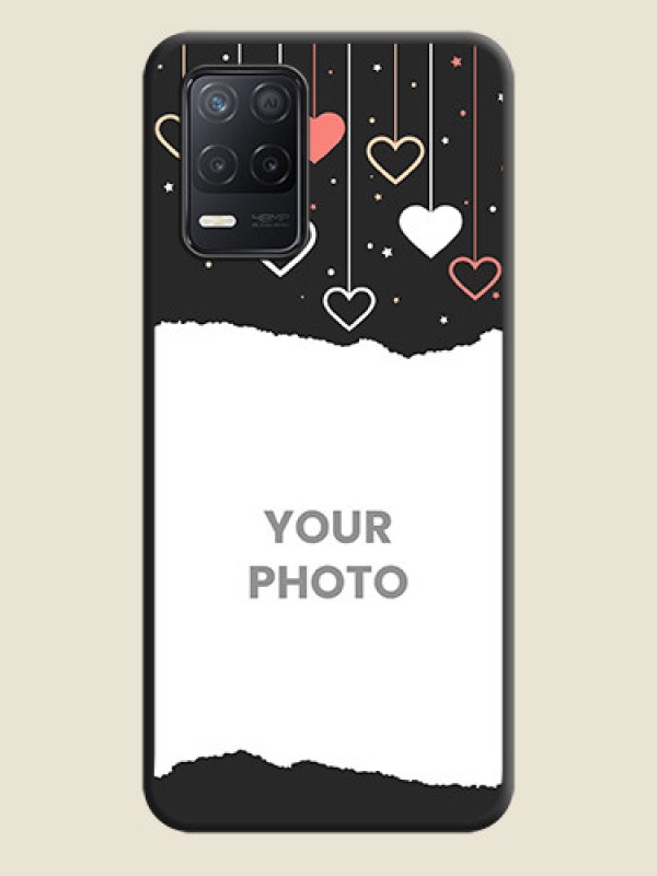 Custom Love Hangings with Splash Wave Picture on Space Black Custom Soft Matte Phone Back Cover - Realme 8 5G - alternate view