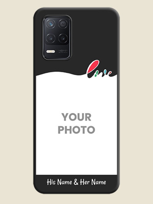 Custom Fall in Love Pattern with Picture on Photo on Space Black Soft Matte Mobile Case - Realme 8 5G - alternate view