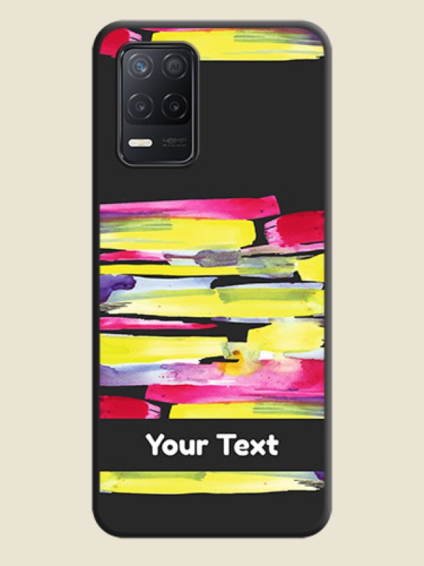 Custom Brush Coloured on Space Black Personalized Soft Matte Phone Covers - Realme 8 5G - alternate view