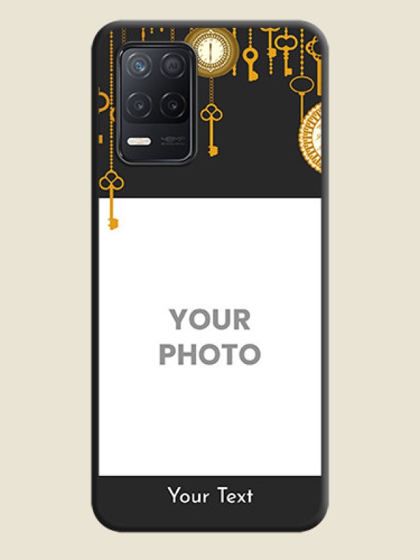 Custom Decorative Design with Text on Space Black Custom Soft Matte Back Cover - Realme 8 5G - alternate view