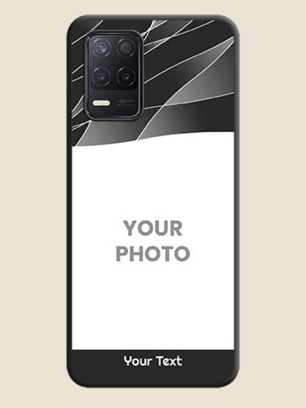 Custom Mixed Wave Lines on Photo on Space Black Soft Matte Mobile Cover - Realme 8 5G - alternate view