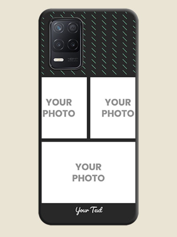 Custom Cross Dotted Pattern with 2 Image Holder  on Personalised Space Black Soft Matte Cases - Realme 8 5G - alternate view