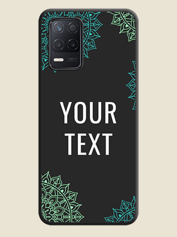 Custom Your Name with Floral Design on Space Black Custom Soft Matte Back Cover - Realme 8 5G - alternate view