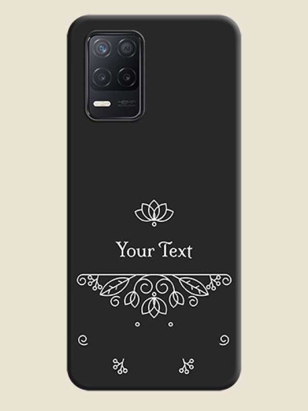 Custom Lotus Garden Custom Text On Space Black Personalized Soft Matte Phone Covers -Realme 8 5G - alternate view