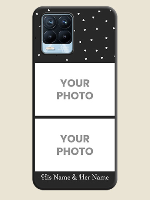 Custom Miniature Love Symbols with Name on Space Black Custom Soft Matte Back Cover - Realme 8 Pro - alternate view