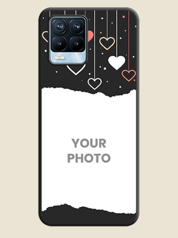 Custom Love Hangings with Splash Wave Picture on Space Black Custom Soft Matte Phone Back Cover - Realme 8 Pro - alternate view