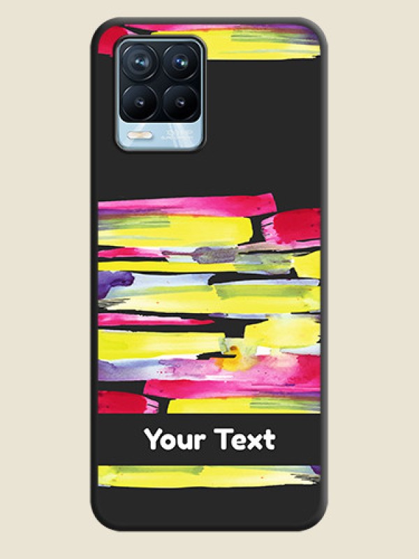 Custom Brush Coloured on Space Black Personalized Soft Matte Phone Covers - Realme 8 Pro - alternate view