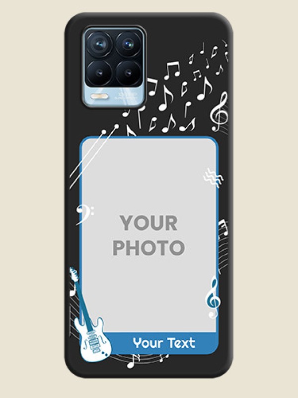 Custom Musical Theme Design with Text on Photo on Space Black Soft Matte Mobile Case - Realme 8 Pro - alternate view