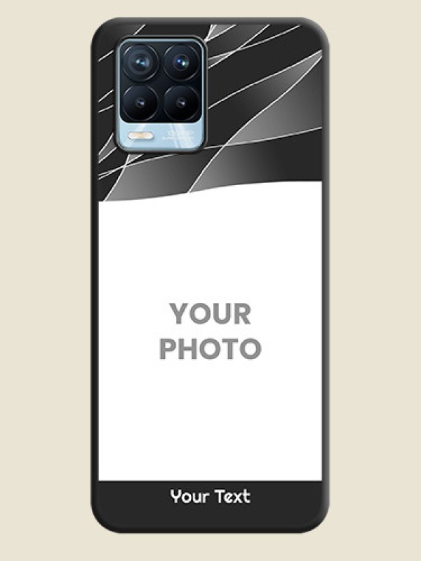Custom Mixed Wave Lines on Photo on Space Black Soft Matte Mobile Cover - Realme 8 Pro - alternate view