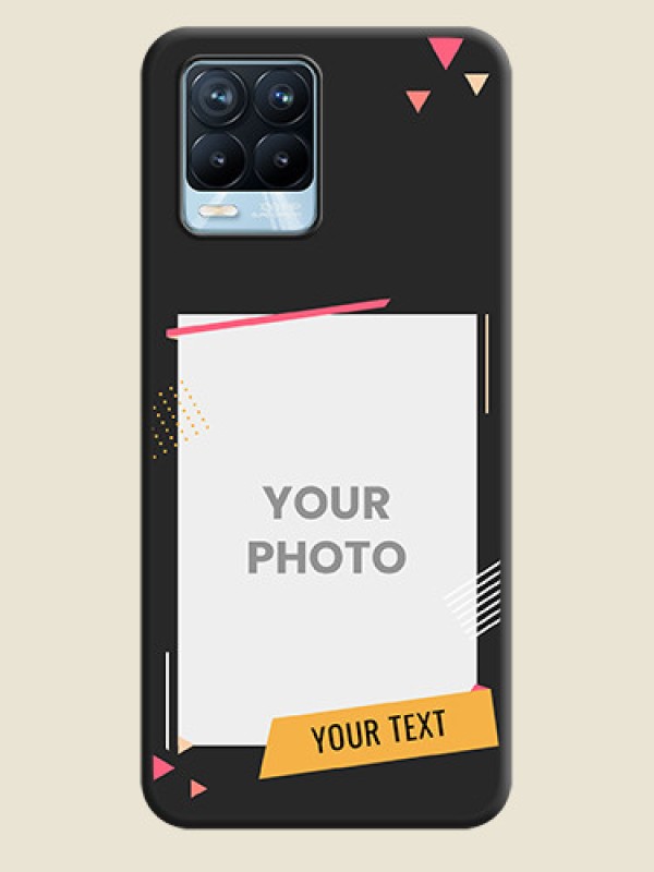 Custom Photo Frame with Triangle Small Dots on Photo on Space Black Soft Matte Back Cover - Realme 8 Pro - alternate view