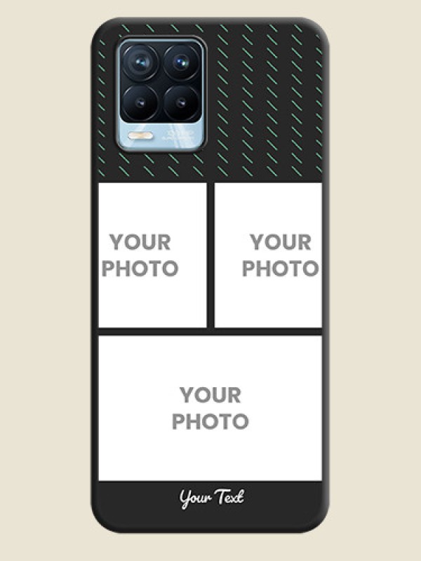 Custom Cross Dotted Pattern with 2 Image Holder  on Personalised Space Black Soft Matte Cases - Realme 8 Pro - alternate view