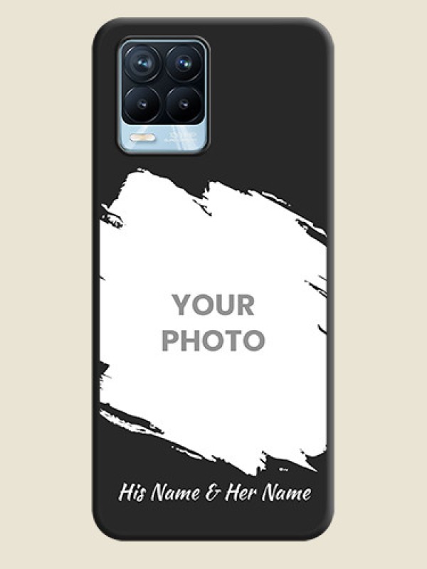 Custom Grunge Brush Strokes on Photo on Space Black Soft Matte Back Cover - Realme 8 Pro - alternate view
