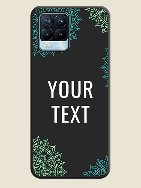 Custom Your Name with Floral Design on Space Black Custom Soft Matte Back Cover - Realme 8 Pro - alternate view
