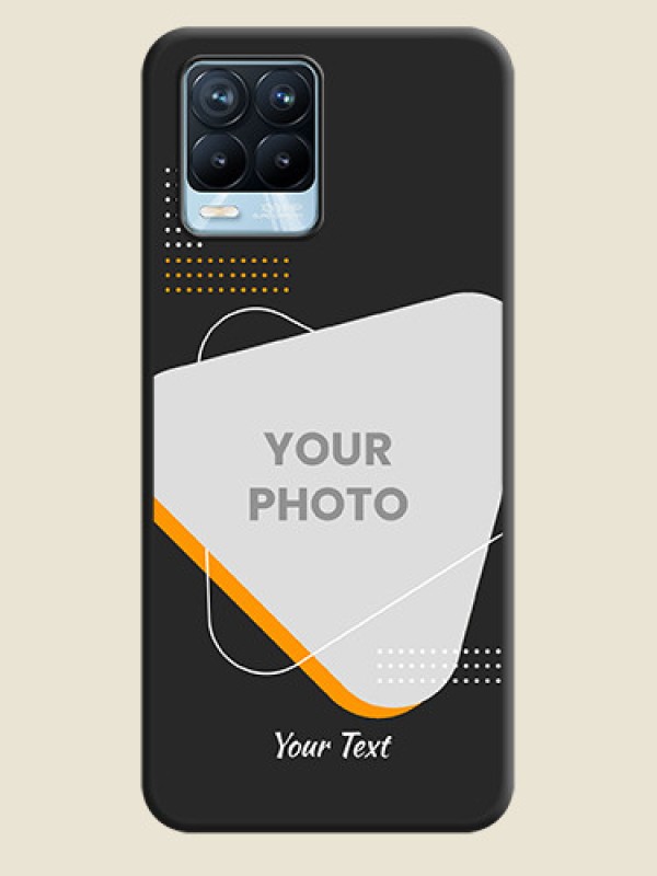 Custom Yellow Triangle on Photo on Space Black Soft Matte Phone Cover - Realme 8 Pro - alternate view