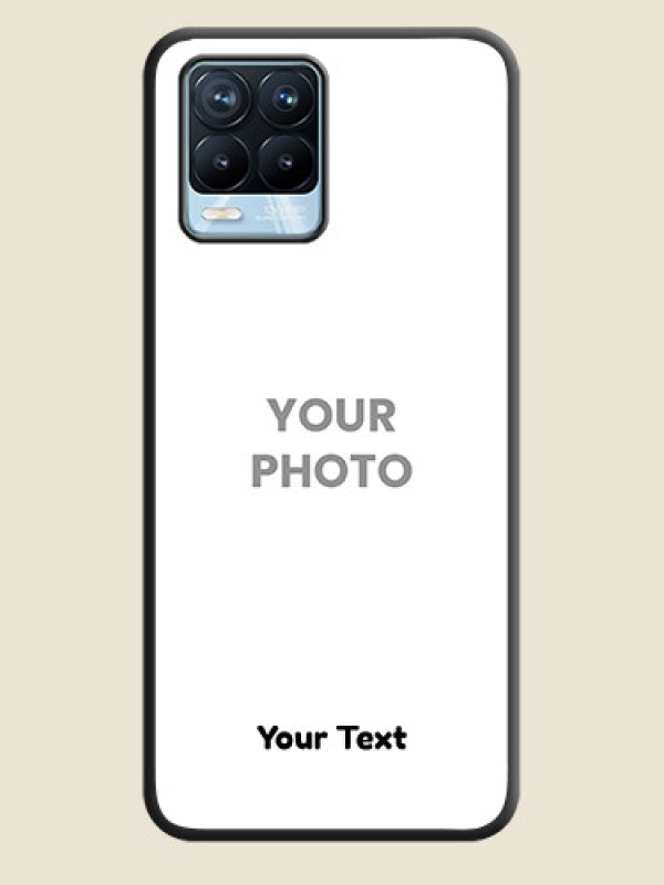 Custom Full Single Pic Upload With Text On Space Black Personalized Soft Matte Phone Covers -Realme 8 Pro - alternate view