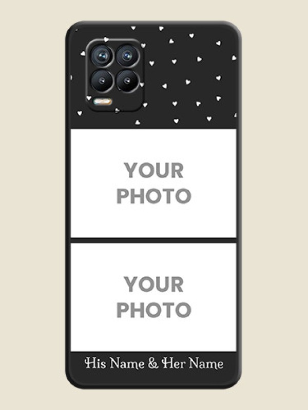 Custom Miniature Love Symbols with Name on Space Black Custom Soft Matte Back Cover - Realme 8 - alternate view