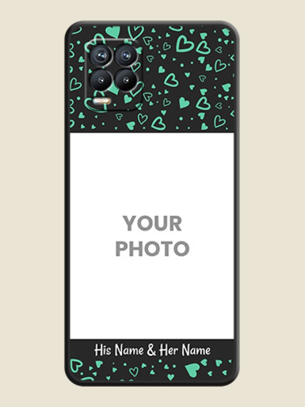 Custom Sea Green Indefinite Love Pattern on Photo on Space Black Soft Matte Mobile Cover - Realme 8 - alternate view