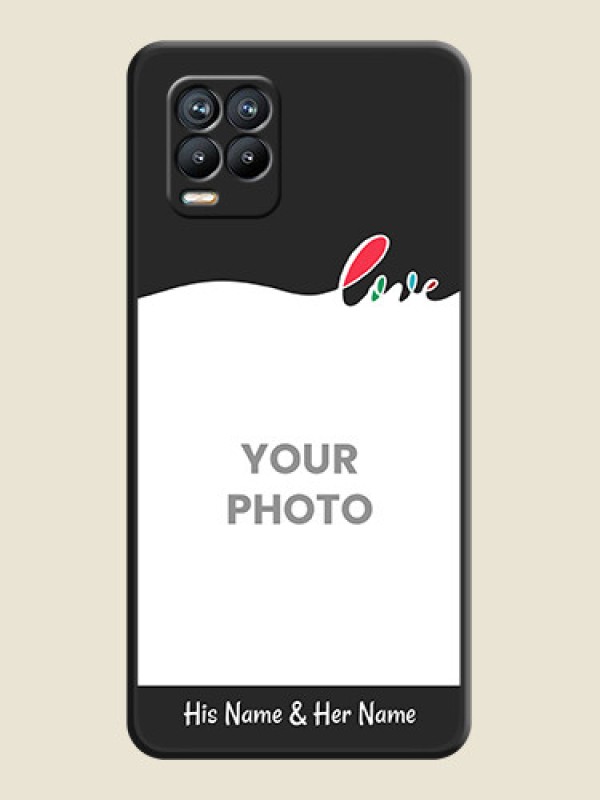 Custom Fall in Love Pattern with Picture on Photo on Space Black Soft Matte Mobile Case - Realme 8 - alternate view